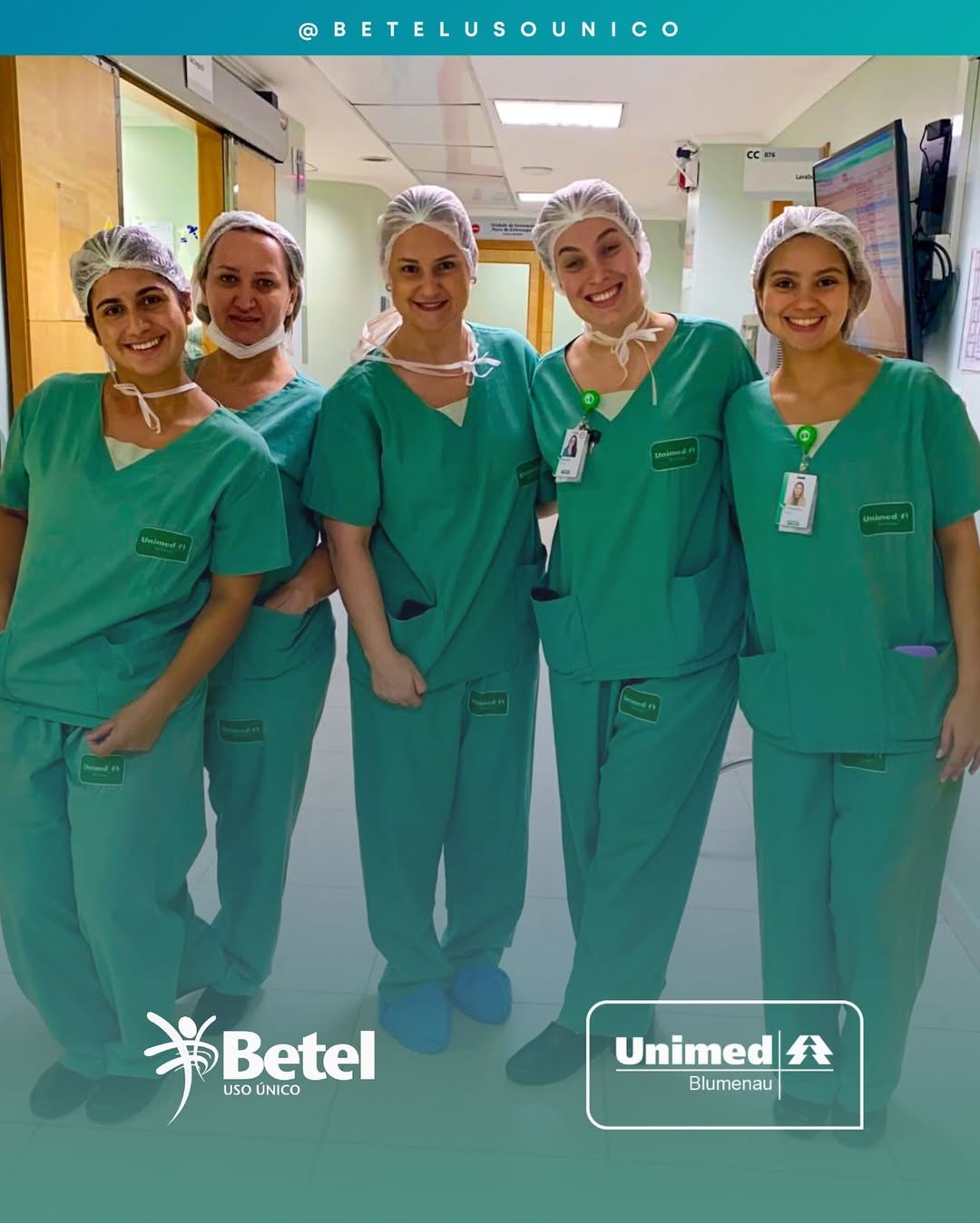 Enfermeiras e douturas usando produtos da Betel!