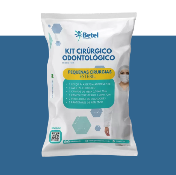 Kit circúrgico odontológico, pequenas cirurgias esteril